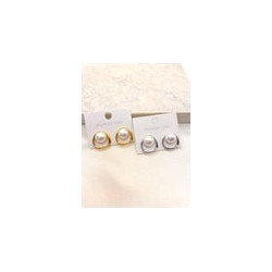 Arete Aro y Perla Acero