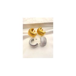 Arracada Caracol Chunky Acero