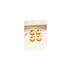 Arracada Cristales Acero