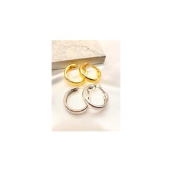 Arracada Ancha Lisa 40mm