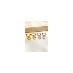 Huggie Corazon Zirconia