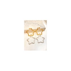 Arracada Estrella Silueta Acero