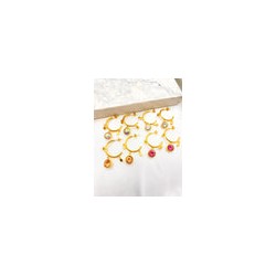 Arracada Media Cristal Acero