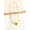 Cadena Irregular Broche T Acero
