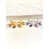 Arete Flor 4 Petalos Acero