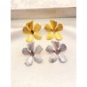 Arete Flor Lineas Acero