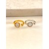 Anillo Circulo Nacar Balin Acero