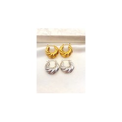 Arracada Croissant Clip Acero