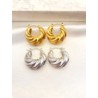 Arracada Croissant Clip Acero