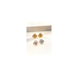 Arete Flor Nacar #2 Acero