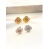 Arete Flor Nacar #2 Acero