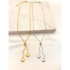 Collar Corazones Ajustable Acero