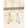 Collar Corazones Ajustable Acero