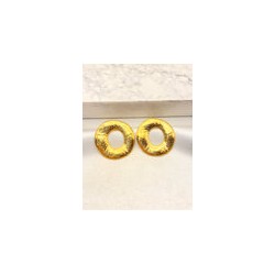 Arete Circulo Martillado Acero