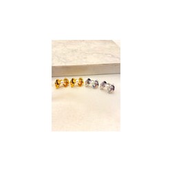 Arete Moñito Perla Acero