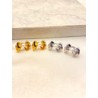 Arete Moñito Perla Acero