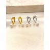 Arete Dos Perlas Acero