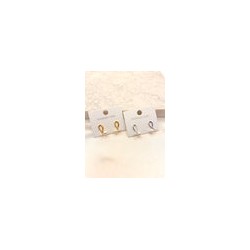 Arete Dos Perlas Acero