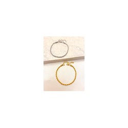 Pulsera Torsal 3 y 4mm Acero