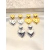 Arete Doble Corazon Acero