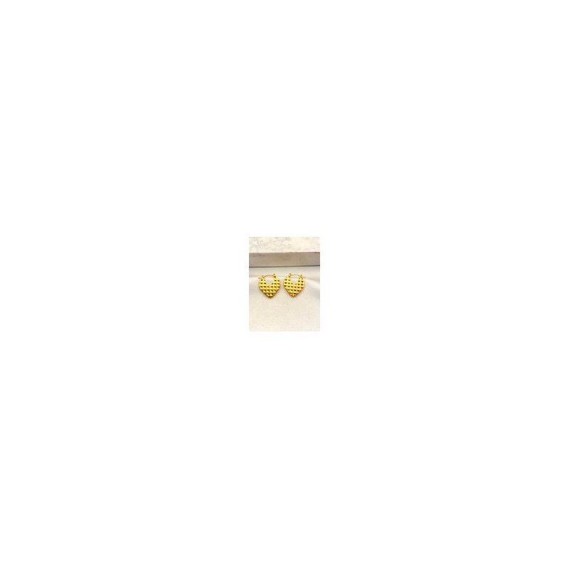 Arracada Corazon Plano Acero