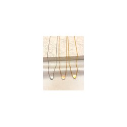 Collar Corazon Transversal Mini Acero