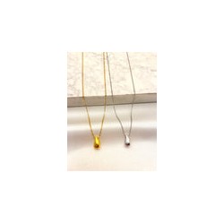 Collar Gota Transversal Mini Acero