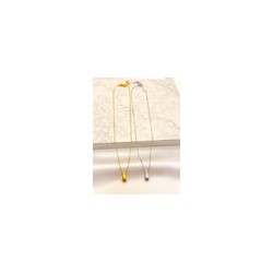 Collar Gota Transversal Mini Acero