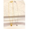 Collar Gota Transversal Mini Acero
