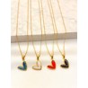 Collar Corazon Irregular Acero