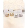Arete Aro y Perla Acero