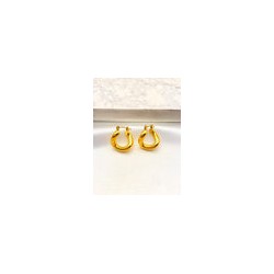 Arracada Twisted Clip Acero