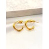 Arracada Irregular Perlas Acero