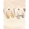 Arracada Corazon Nacar Acero