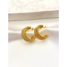 Arracada Twist Zirconia Acero