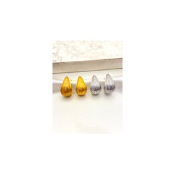 Arete Gota Rayada Acero
