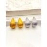 Arete Gota Rayada Acero