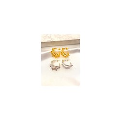 Arracada Twist Balines Acero