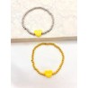 Pulsera Yellow Heart Acero
