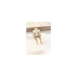 Arete Perlas Colgante Acero
