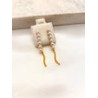 Arete Perlas Colgante Acero