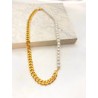 Collar Cadena Chunky Perlas Acero
