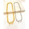 Cadena Oval Broche T Acero