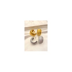 Arracada Caracol Chunky Acero
