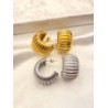 Arracada Caracol Chunky Acero