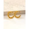 Arracada Twist Dorada Acero