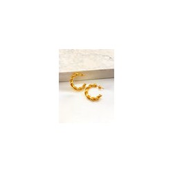 Arracada Twist Dorada Acero