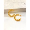 Arracada Twist Dorada Acero