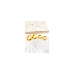 Arracada Chunky Twist 25 y 30mm Acero