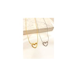 Collar Corazon Trenzado Acero